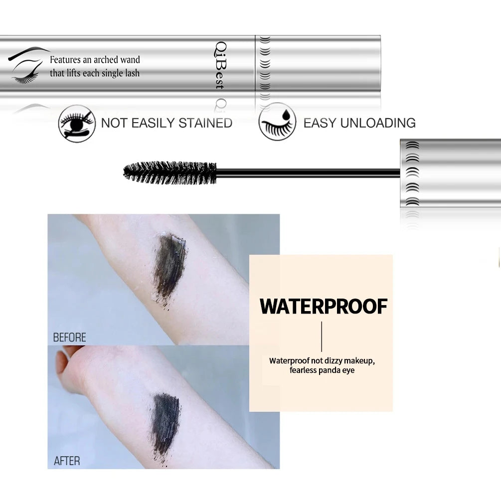 2pcs/set Black Mascara Beauty Makeup 4D Curling Lash Eyelash Extension