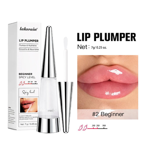 Lakerain Lip Plumper Moisturizing Lip Gloss Transparent Plump Lips