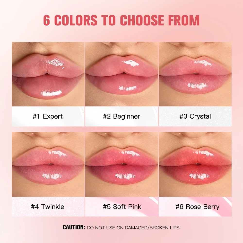 Lakerain Lip Plumper Moisturizing Lip Gloss Transparent Plump Lips