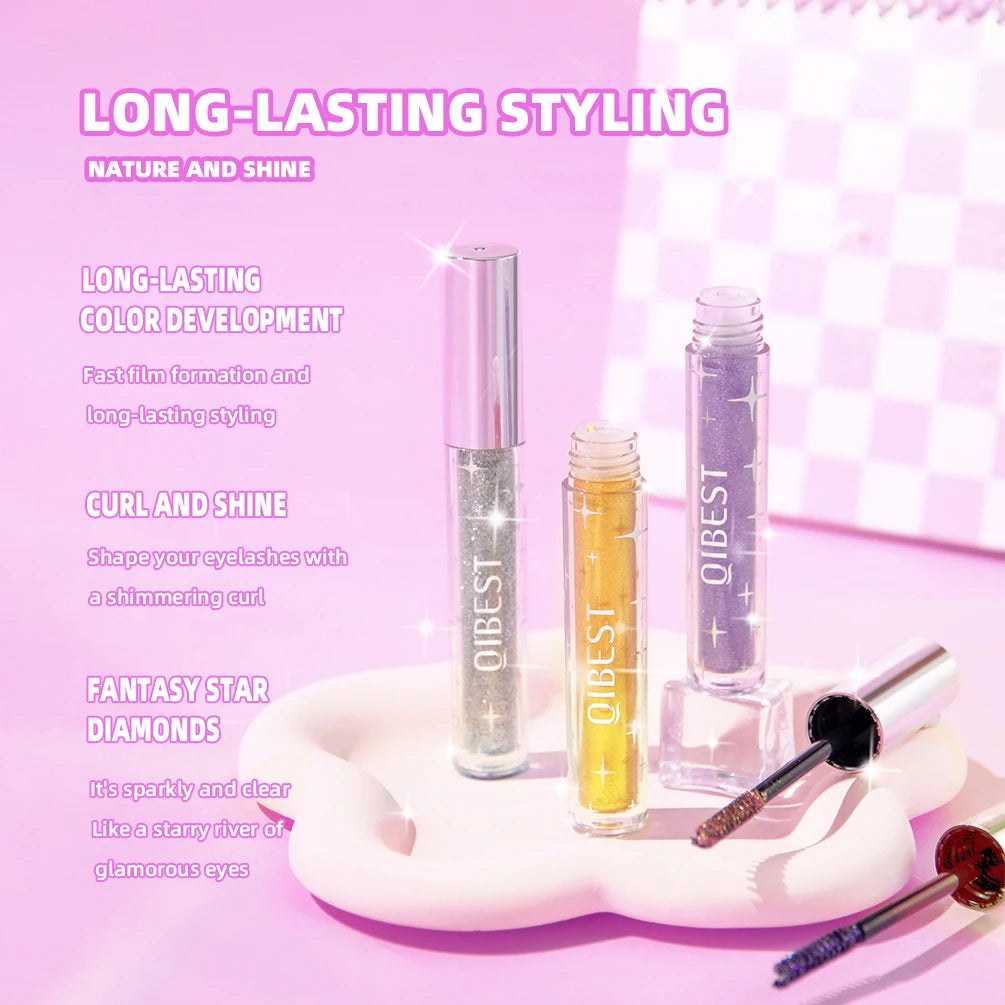 1 PC Diamond Mascara Shining Galaxy Sequins Sweat Proof Glitter