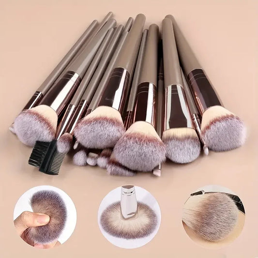 Professional 3-20PCS Makeup Brushes Set Soft Fluffy Foundation