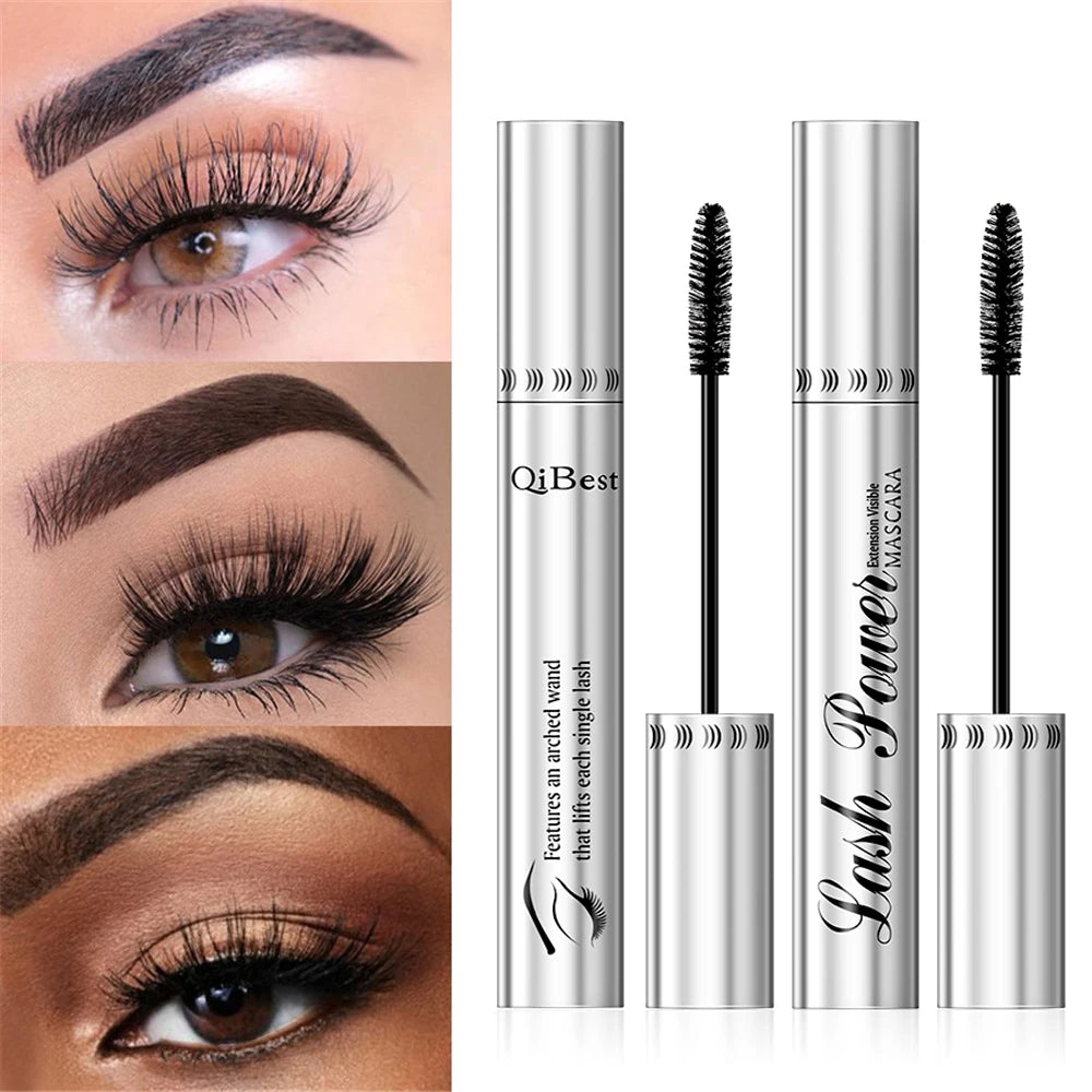 2pcs/set Black Mascara Beauty Makeup 4D Curling Lash Eyelash Extension