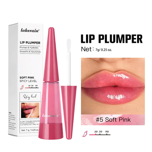 Lakerain Lip Plumper Moisturizing Lip Gloss Transparent Plump Lips