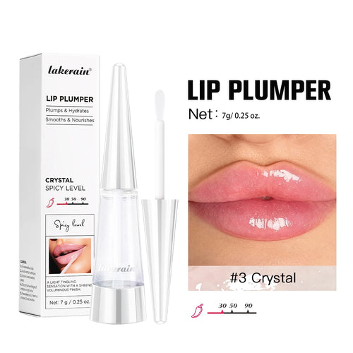 Lakerain Lip Plumper Moisturizing Lip Gloss Transparent Plump Lips