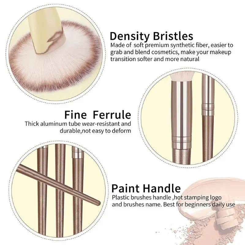 Professional 3-20PCS Makeup Brushes Set Soft Fluffy Foundation