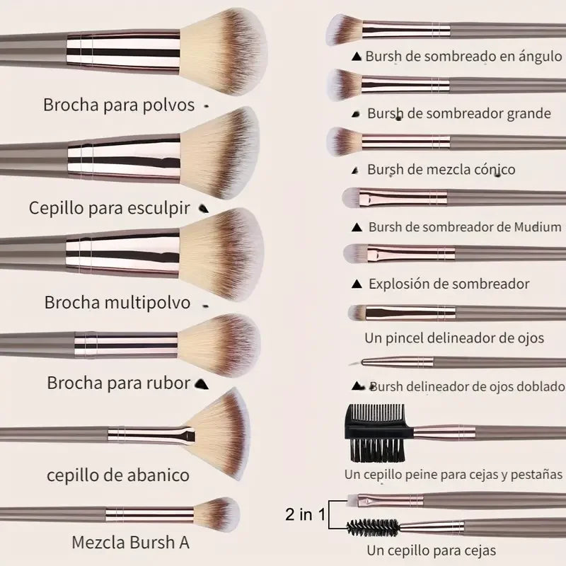Professional 3-20PCS Makeup Brushes Set Soft Fluffy Foundation