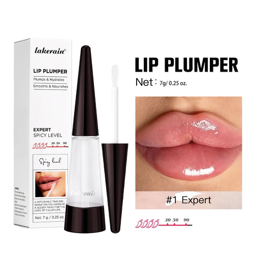 Lakerain Lip Plumper Moisturizing Lip Gloss Transparent Plump Lips