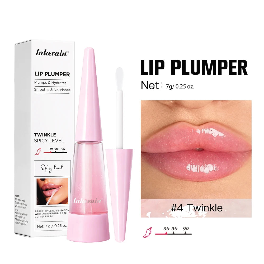 Lakerain Lip Plumper Moisturizing Lip Gloss Transparent Plump Lips