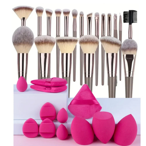 Professional 3-20PCS Makeup Brushes Set Soft Fluffy Foundation