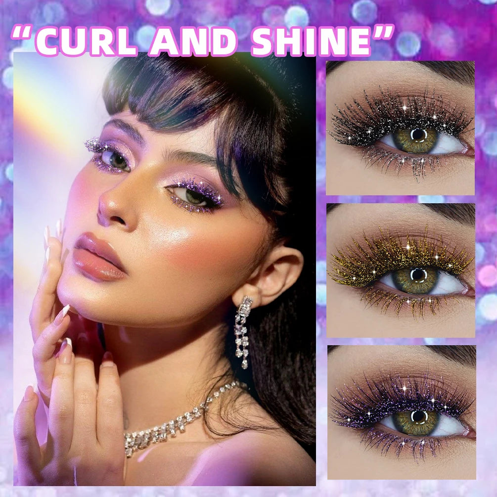 1 PC Diamond Mascara Shining Galaxy Sequins Sweat Proof Glitter